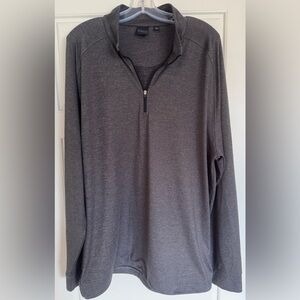 Dunning Men's 1/4 Zip Performance Pullover Windshirt/Jacket‎ Mens Size XXL Gray